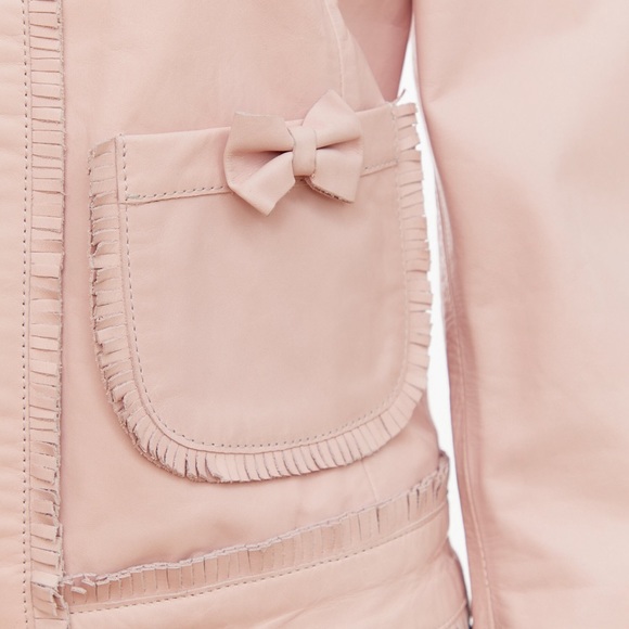 VALENTINO pink leather jacket / approx XS/S - Picture 3 of 8